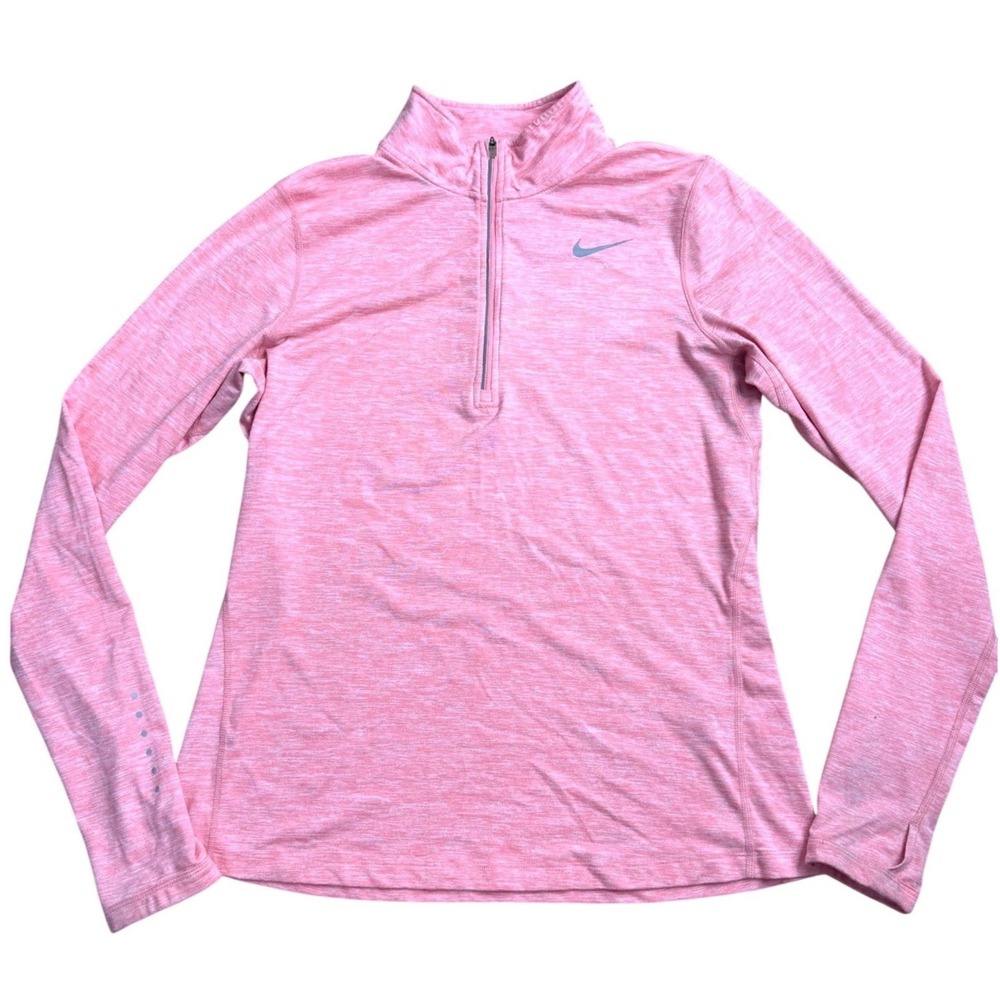 Nike Pink Quarter Zip Pullover Women Medium Golf Gorpcore Sporty Lightweight